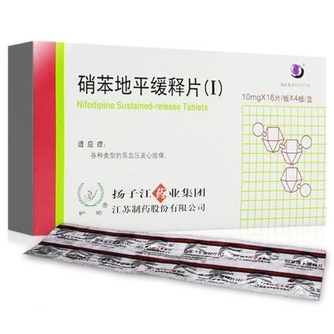 硝苯地平缓释片(Ⅰ)(扬子江)包装侧面图2