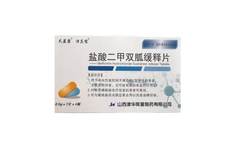 盐酸二甲双胍缓释片(津真型)主图 盐酸二甲双胍缓释片(津真型)主图