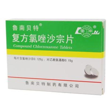 复方氯唑沙宗片(鲁南贝特)包装主图 复方氯唑沙宗片(鲁南贝特)包装主图