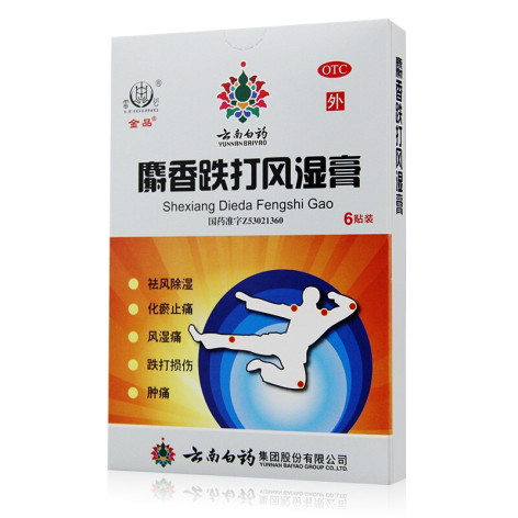 麝香跌打风湿膏(金品)包装侧面图2