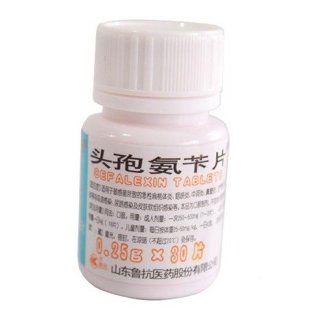 头孢氨苄片(鲁抗)包装主图