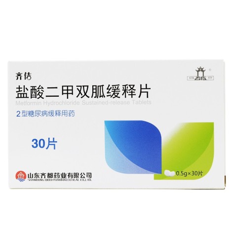 盐酸二甲双胍缓释片(齐佶)包装主图 盐酸二甲双胍缓释片(齐佶)包装主图