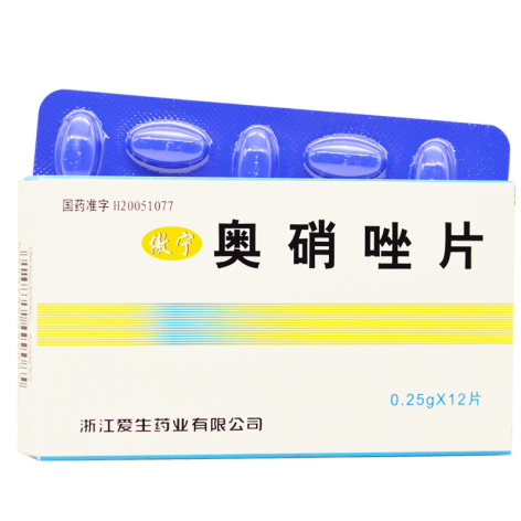 奥硝唑片(傲宁)包装侧面图2 奥硝唑片(傲宁)包装侧面图2