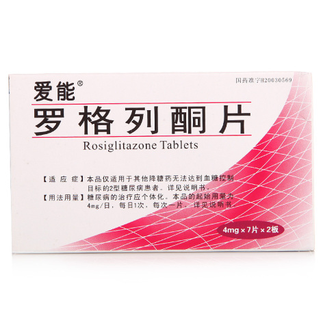 罗格列酮片(爱能)包装侧面图2 罗格列酮片(爱能)包装侧面图2