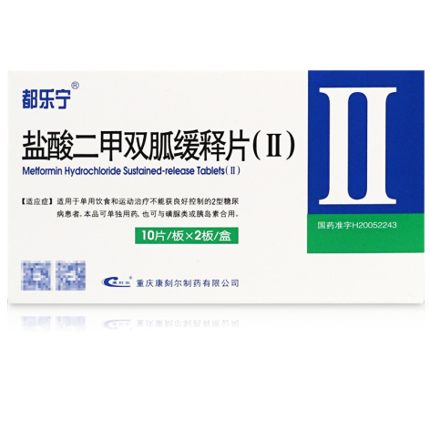 盐酸二甲双胍缓释片(Ⅱ)(都乐宁)包装主图 盐酸二甲双胍缓释片(Ⅱ)(都乐宁)包装主图