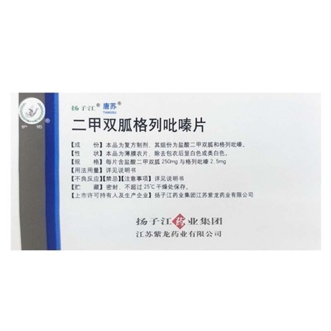 二甲双胍格列吡嗪片(唐苏)包装主图
