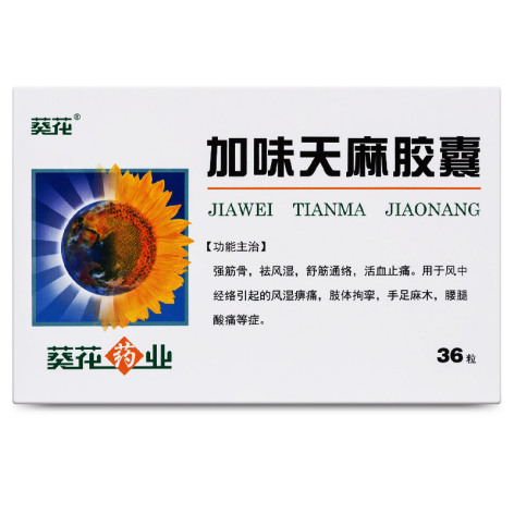 加味天麻胶囊(葵花)包装主图 加味天麻胶囊(葵花)包装主图