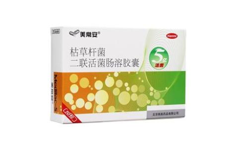 枯草杆菌二联活菌肠溶胶囊(美常安)主图 枯草杆菌二联活菌肠溶胶囊(美常安)主图