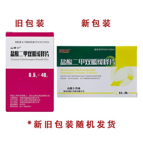 盐酸二甲双胍缓释片(山姆士)包装侧面图2