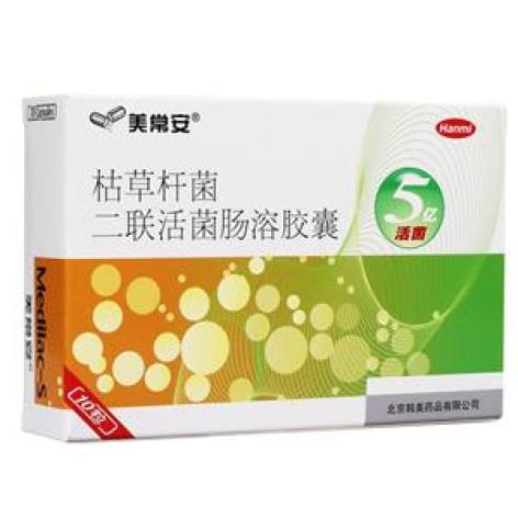 枯草杆菌二联活菌肠溶胶囊(美常安)包装主图 枯草杆菌二联活菌肠溶胶囊(美常安)包装主图