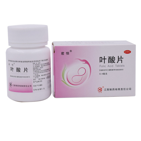 叶酸片(君恒)包装侧面图2 叶酸片(君恒)包装侧面图2