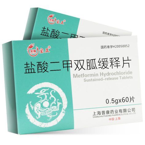 盐酸二甲双胍缓释片(宝隆宝正)包装侧面图3