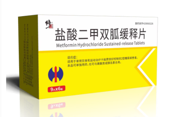 盐酸二甲双胍缓释片(修正)包装主图 盐酸二甲双胍缓释片(修正)包装主图