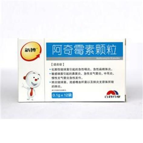 阿奇霉素颗粒(新博)包装主图 阿奇霉素颗粒(新博)包装主图