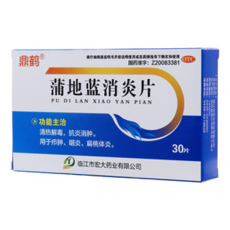 蒲地蓝消炎片(鼎鹤)包装主图